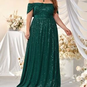 Plus size sequin gown